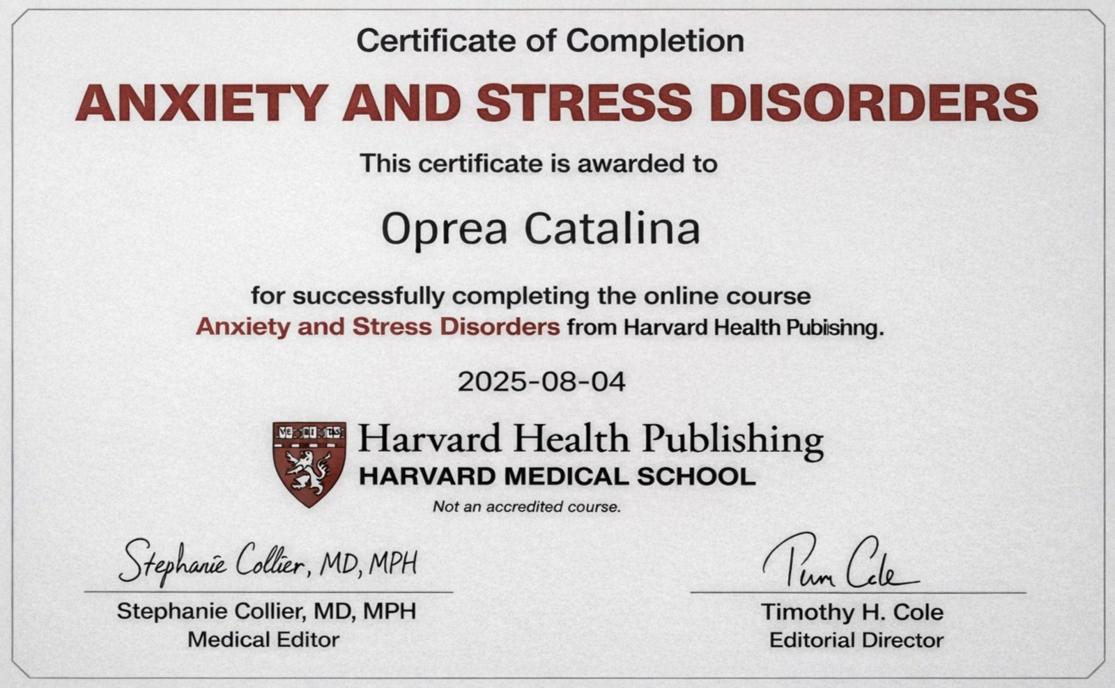 Anxiety and Stress Disorders — Harvard Health Publishing, Harvard Medical School