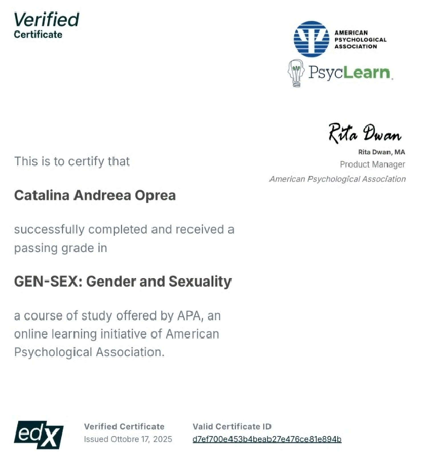 Gender and Sexuality — American Psychological Association, PsycLearn