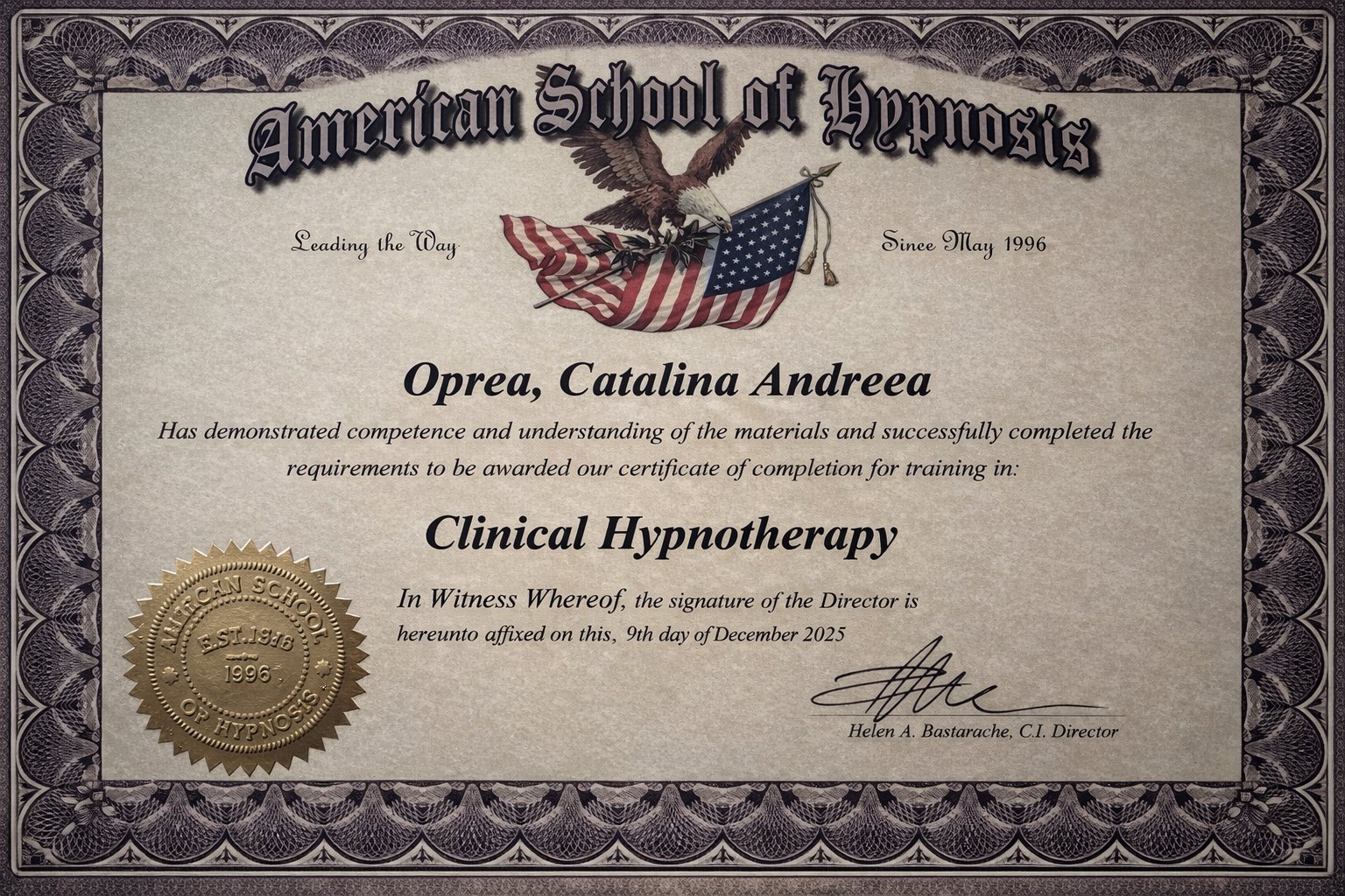 Clinical Hypnotherapy — American School of Hypnosis