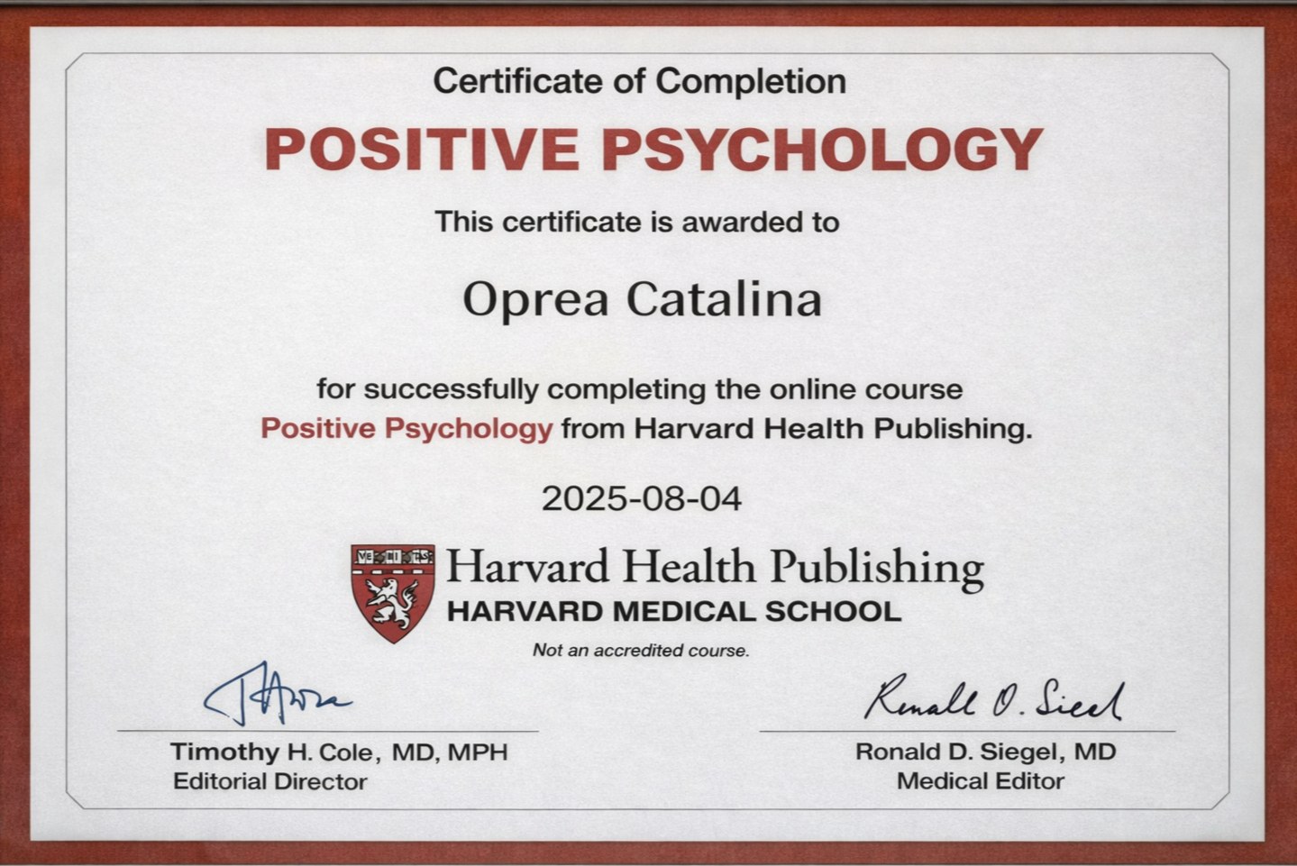 Positive Psychology — Harvard Health Publishing, Harvard Medical School